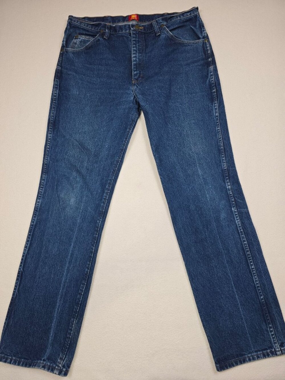 Wrangler Mens 36 MWZ Slim Fit Blue Denim Jeans Size 36x34 100% Cotton